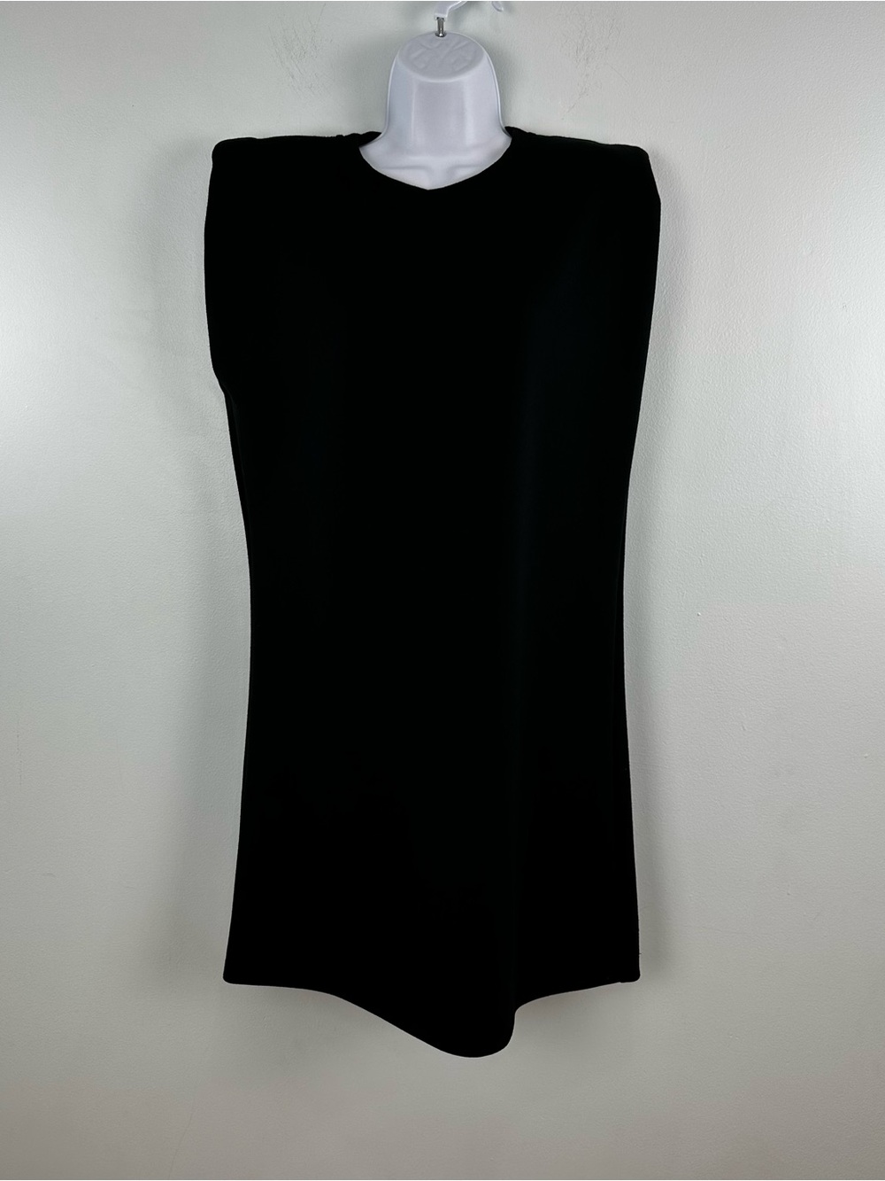 Rachel Zoe Black Sleeveless Padded Shoulder Mini Dress Classic Size Small